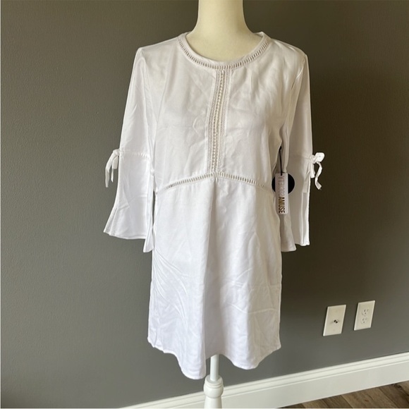Amuse Society On the Go White Sheath Dress New - Picture 4 of 15
